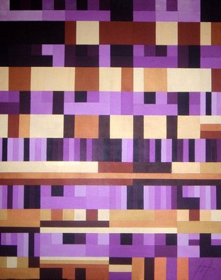 Pilar P�rez-prado: 'Musical Experiment II Nocturne', 2004 Acrylic Painting, Geometric.   130. 0 ...