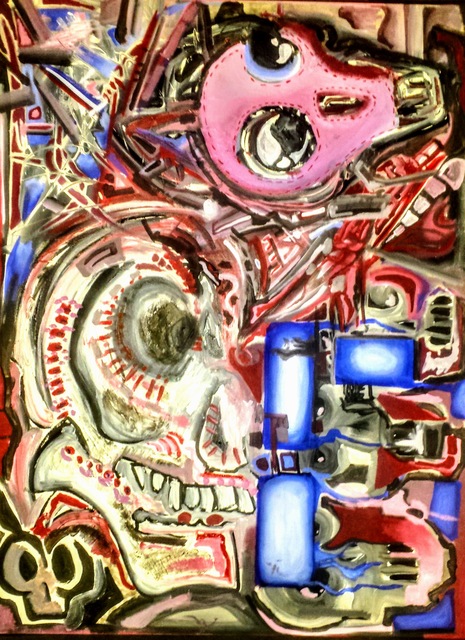 Ben Gonzalez  'Sugar Skull', created in 2017, Original Painting Acrylic.