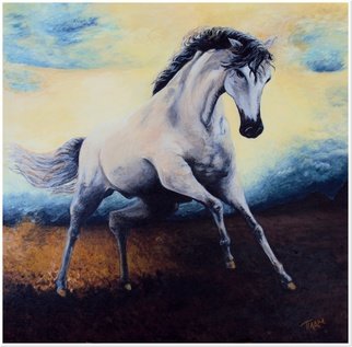 Plamena Georgieva: 'Angel horse', 2013 Acrylic Painting, Animals.  Horse...