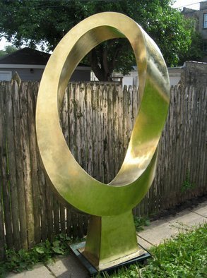 Plamen Yordanov: 'INFINITY', 2015 Bronze Sculpture, Abstract. Double Mobius Strip bronze, patina, 82 in.