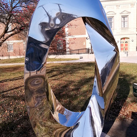 Plamen Yordanov: 'INFINITY tribute to Brancusi', 2019 Steel Sculpture, Abstract. Artist Description: IFINITY, tribute to Brancusi, the Austin Town Hall Park Cultural Center, Chicago, 2020mirror polished stainless steel, 8 ft height...