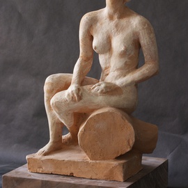 Penko Platikanov: 'Seated Woman', 2013 Other Sculpture, Figurative. 