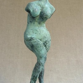Penko Platikanov: 'Standing Woman', 2005 Bronze Sculpture, Figurative. 