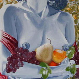 Stefano Possieri: 'estate', 2002 Acrylic Painting, nudes. 