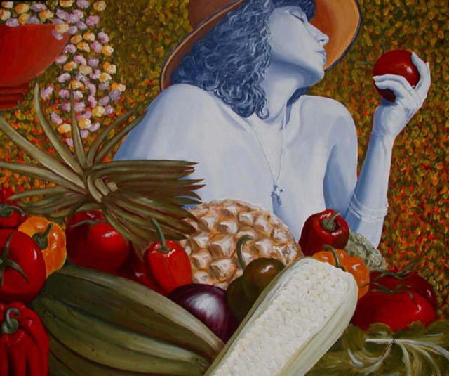 Stefano Possieri  'Frutti Della Terra', created in 2002, Original Painting Acrylic.