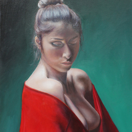 Paul Kenens: '70 The nobel art of seduction', 2020 Oil Painting, Nudes. Artist Description:  fine art painting...