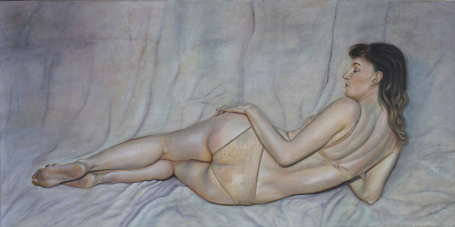 Paul Kenens  'Bjork Naked', created in 2019, Original Painting Oil.