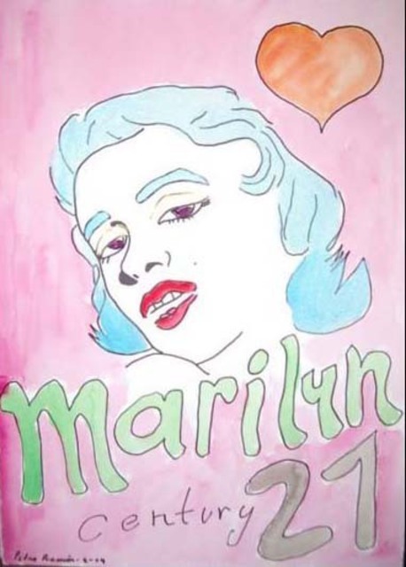 Artist Pedro Ramon Rodriguez Quintana. 'Marilin Tribute' Artwork Image, Created in 2004, Original Drawing Other. #art #artist
