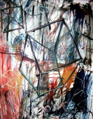 Pedro Ramon Rodriguez Quintana: 'no title', 2002 Oil Painting, Abstract. 