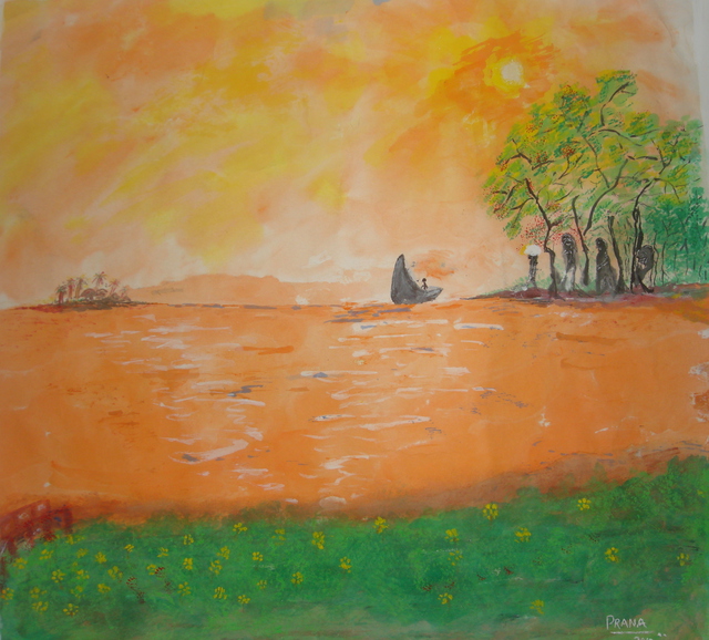 Pranita Joshi  'Island Beauty ', created in 2012, Original Watercolor.