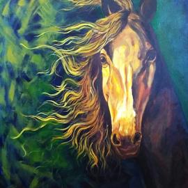 Pratika Birari: 'horse', 2017 Acrylic Painting, Horses. Artist Description: On canvas...