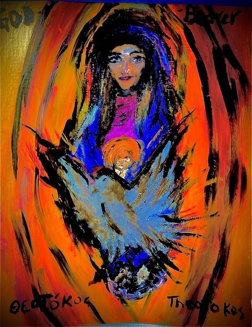 Mary Schwartz  'God Bearer', created in 2021, Original Painting Acrylic.