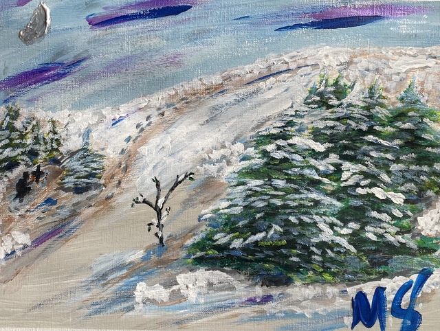 Mary Schwartz  'Winter Heart', created in 2021, Original Painting Acrylic.