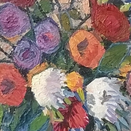 Dan Marian Radulea: 'G191 Flori', 2000 Oil Painting, Floral. Artist Description:  OIL ON CARBOARD - WWW. PRIMARTA. RO ...