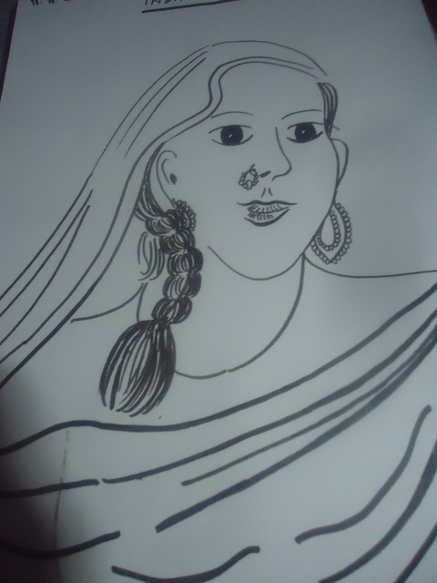 Priti Ravindran  'Radha', created in 2015, Original Drawing Other.
