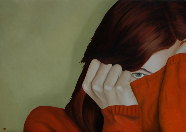 Peter Seminck  'Green Eyed Girl', created in 2015, Original Painting Acrylic.