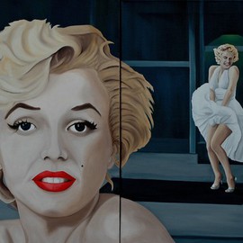 Peter Seminck Artwork Marilyn seven year itch, 2012 Oil Painting, People
