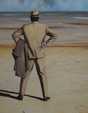 Peter Seminck: 'forever waiting for bonnie', 2020 Oil Painting, People. Third painting of the  Waiting for Bonnie  series...