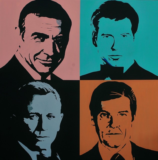 Artist Peter Seminck. 'James Bond' Artwork Image, Created in 2020, Original Painting Acrylic. #art #artist