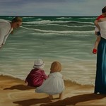 Moms And Kids On The Beach, Peter Seminck
