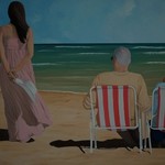 on the beach with mom and dad By Peter Seminck
