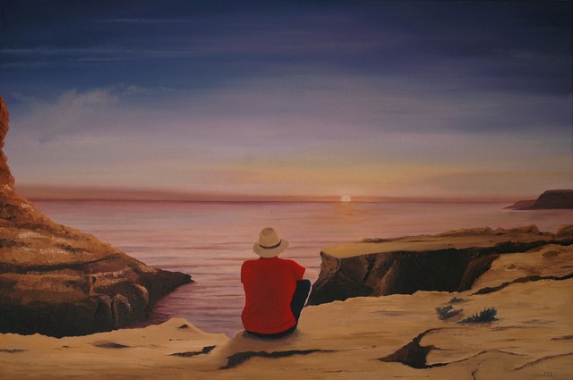 Artist Peter Seminck. 'Sunset' Artwork Image, Created in 2019, Original Painting Acrylic. #art #artist