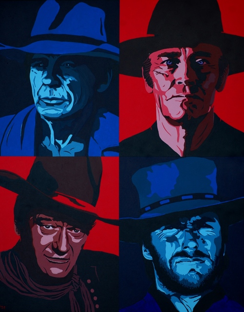 Artist Peter Seminck. 'Western Guys' Artwork Image, Created in 2020, Original Painting Acrylic. #art #artist