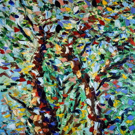 Antonino Puliafico: 'alberi e luce', 2021 Oil Painting, Trees. Artist Description: My painting is quick, to be consumed quickly, but of prolonged visual aftertastes that blend and change each time you observe the work, The purity of the pigments applied invites the viewer to stare at the work to begin to see the colors dance and convey emotion.Mixing ...