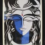 lord shiva acrylic painting By Pushkar Saxena