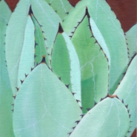 Yiqi Li: 'Cactus 1', 2008 Oil Painting, Botanical. Artist Description:  The painting is in realism style and it is original oil on canvas. It is signed by artist. ...