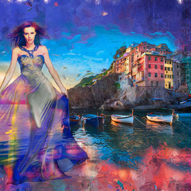 David Smith Artwork Lady of the sea, 2014 Digital Painting, Glamor