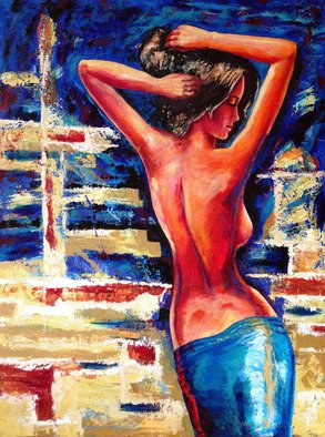 David Smith: 'Spanish Nude', 2013 Acrylic Painting, Glamor.  Woman, lady, beautiful, glamour, model, dancing,joy, love, spanish.      ...