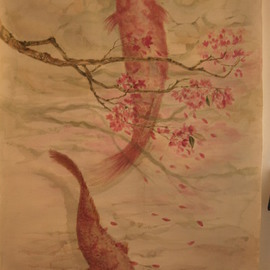 fish and sakura By Racheal Yang