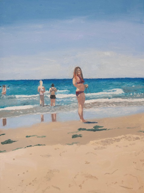 Rachel Stearns  'Beach Day 2017', created in 2019, Original Painting Acrylic.