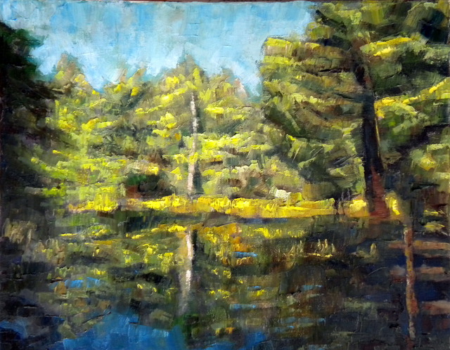 Artist Dmitry Turovsky. 'Lake In Mohonk' Artwork Image, Created in 2014, Original Painting Oil. #art #artist