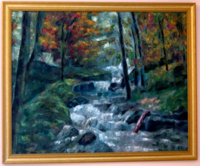 Dmitry Turovsky  'Waterfall', created in 2014, Original Painting Oil.