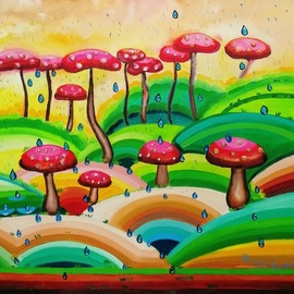 mushroom forest By Radosveta Zhelyazkova