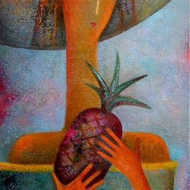 girl with pineapple By Rafail Aliyev