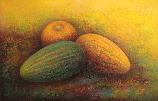 Artist Rafail Aliyev. 'Melons' Artwork Image, Created in 2018, Original Painting Oil. #art #artist