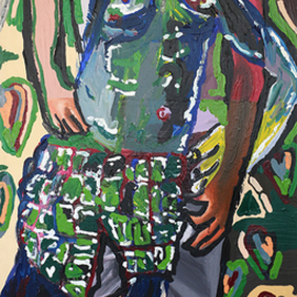 Raphael Perez  Israeli Painter : 'colorful man painting art', 2001 Acrylic Painting, People. Artist Description: colorful expressive paintings by israeli painter raphael perez ...