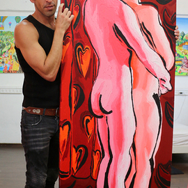 Raphael Perez  Israeli Painter : 'erotic gay artist painter art', 2002 Acrylic Painting, Erotic. Artist Description: gay paintings homosexual artworks by israeli painter artist lgbt artworks nude man paintings naked men painting ...