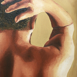 Raphael Perez  Israeli Painter : 'gay artwork painting queer art', 2001 Acrylic Painting, Portrait. Artist Description: man portrait from the back artwork by the israeli painter raphael perez ...