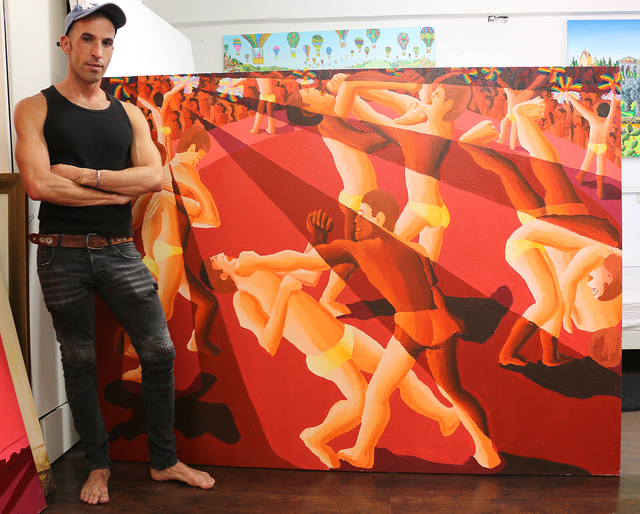 Raphael Perez  Israeli Painter   'Gay Painter Queer Artist Art', created in 2002, Original Photography Color.