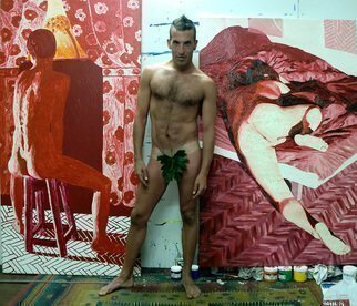 Raphael Perez  Israeli Painter : 'homoerotic painters artists', 2018 Oil Painting, nudes. homoerotic painters queer artists  homo erotic artworks paintings homosexual painter queer art paintings erotic nude painting...