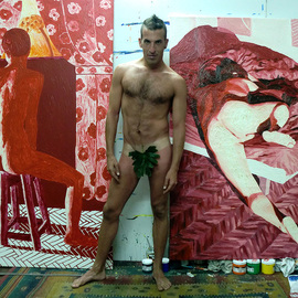 Raphael Perez  Israeli Painter : 'homoerotic painters artists', 2018 Oil Painting, nudes. Artist Description: homoerotic painters queer artists  homo erotic artworks paintings homosexual painter queer art paintings erotic nude painting...