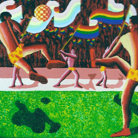 Raphael Perez: 'lgbt artists painters raphael perez biography ', 2018 Acrylic Painting, Landscape. Artist Description: Article about Raphael Perez homosexual gay art paintingsPride and Prejudice on Raphael Perezs ArtworkRaphael Perez, born in 1965, studied art at the College of Visual Arts in Beer Sheva, and from 1995 has been living and working in his studio in Tel Aviv.  Today Perez plays ...