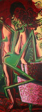 Raphael Perez  Israeli Painter : 'man woman painting art', 2000 Acrylic Painting, People. man and woman paintings couple of male female artworks by israeli painter artist raphael perez ...