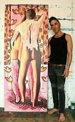 Raphael Perez: 'queer artist lgbt art painting raphael perez ', 2021 Acrylic Painting, Erotic. Article about Raphael Perez homosexual gay art paintingsPride and Prejudice on Raphael Perezs ArtworkRaphael Perez, born in 1965, studied art at the College of Visual Arts in Beer Sheva, and from 1995 has been living and working in his studio in Tel Aviv.  Today Perez plays an important ...