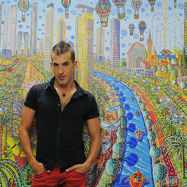 zentangle color painting  By Raphael Perez  Israeli Painter 