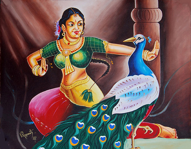 Artist Ragunath Venkatraman. 'Rhythms Of Tradition' Artwork Image, Created in 2016, Original Painting Oil. #art #artist